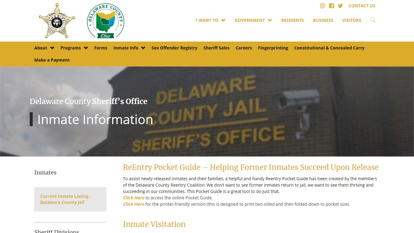 Inmate Information - Sheriff